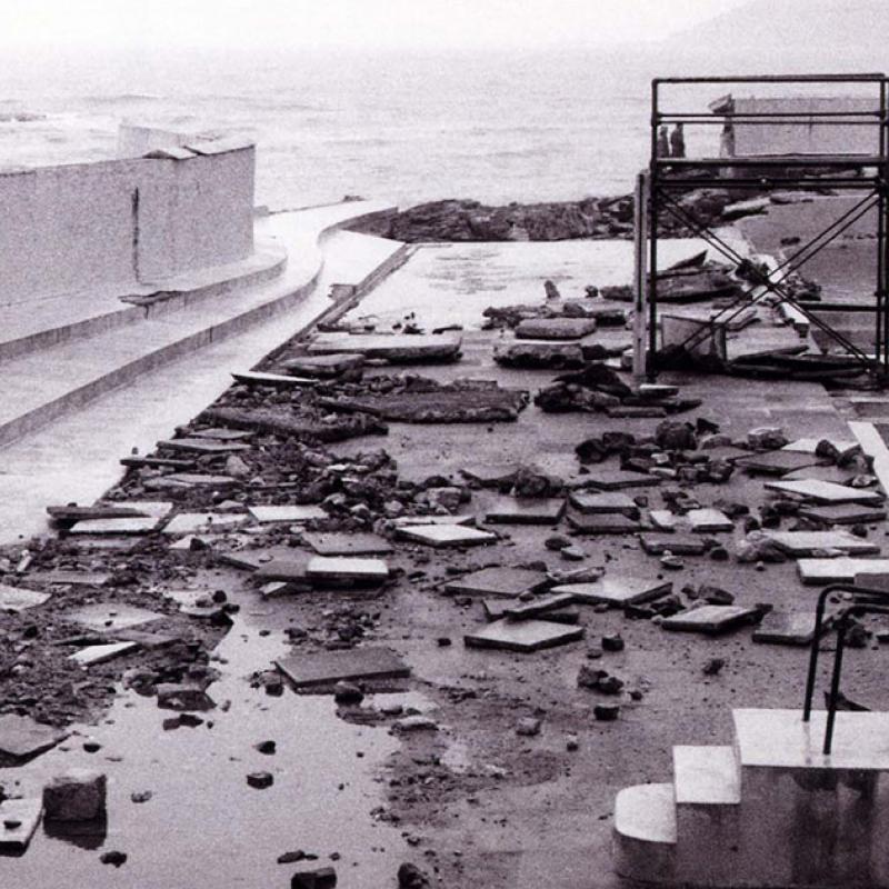 Ash Wednesday Storm: the terrace