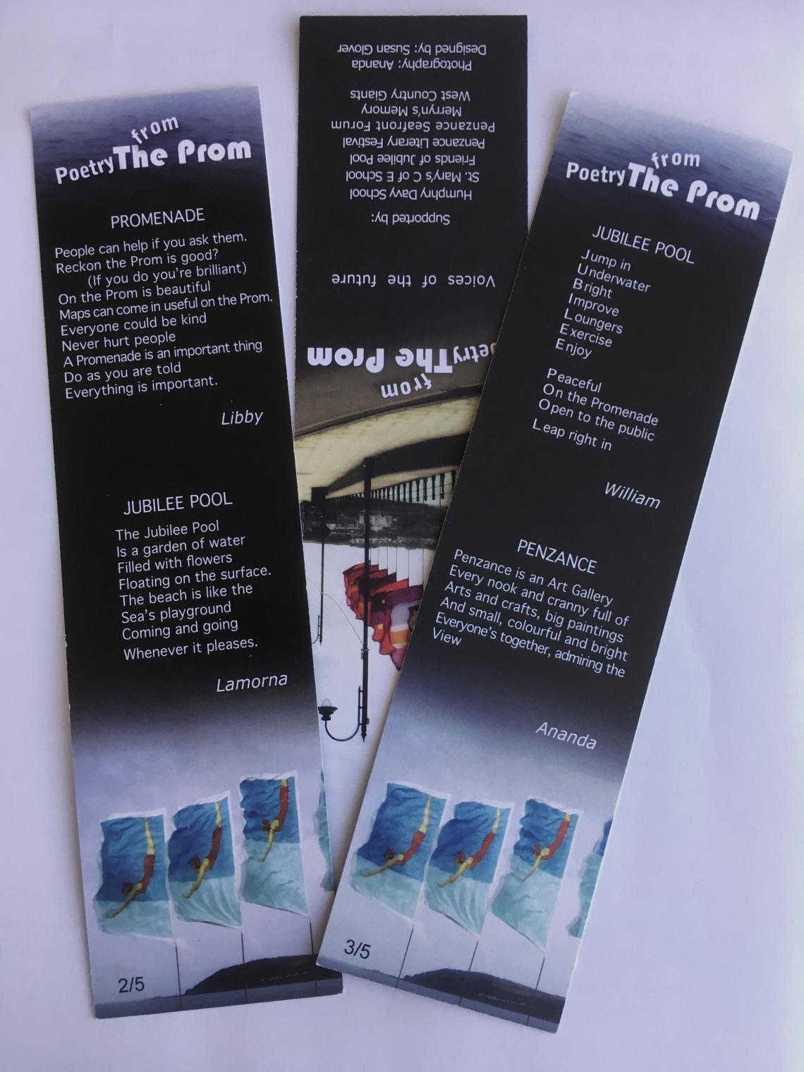 Poetry on book markers