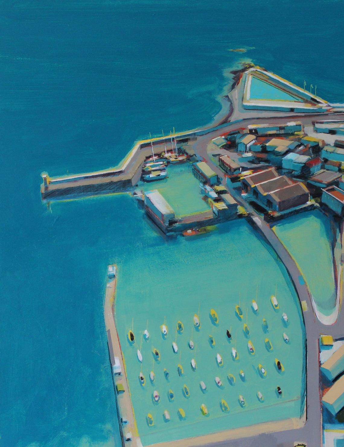 Penzance harbour painting