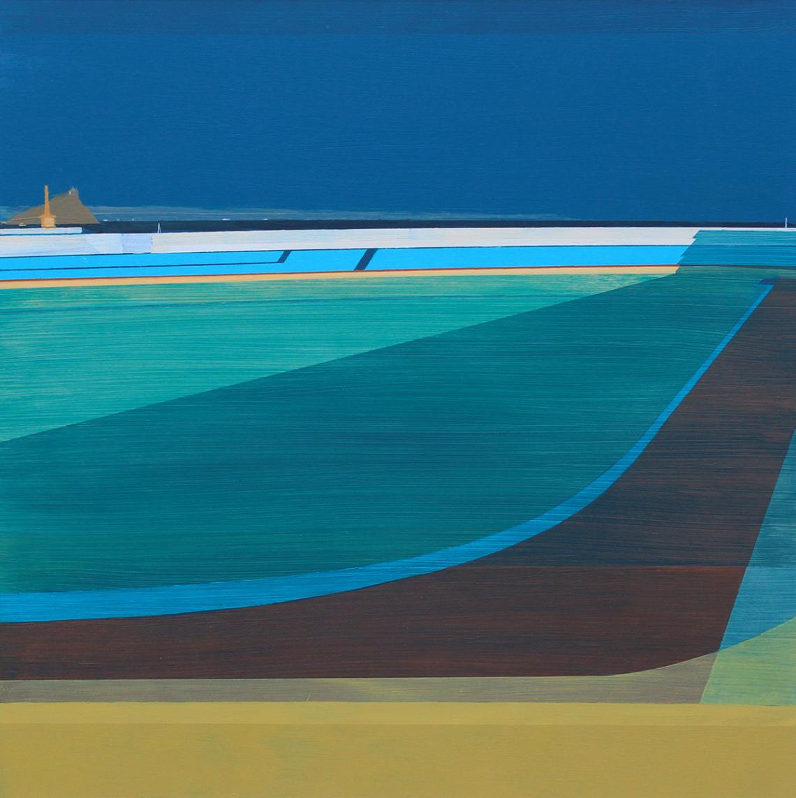 Sun on the pool painting