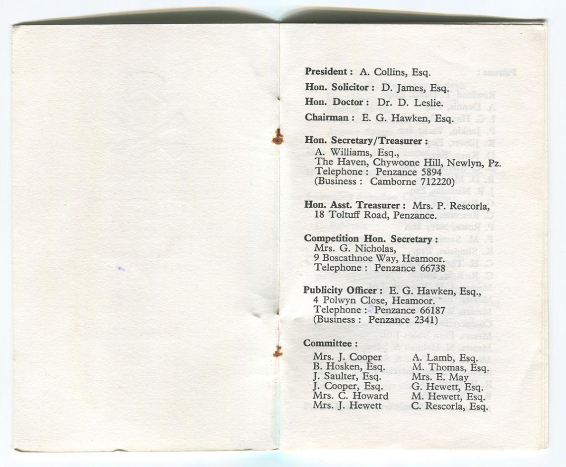 Membership card page 1