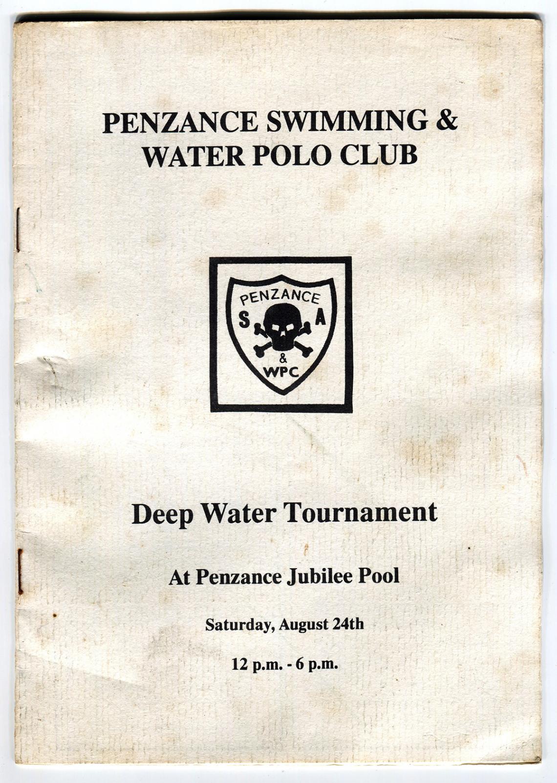 Front of tournament brochure