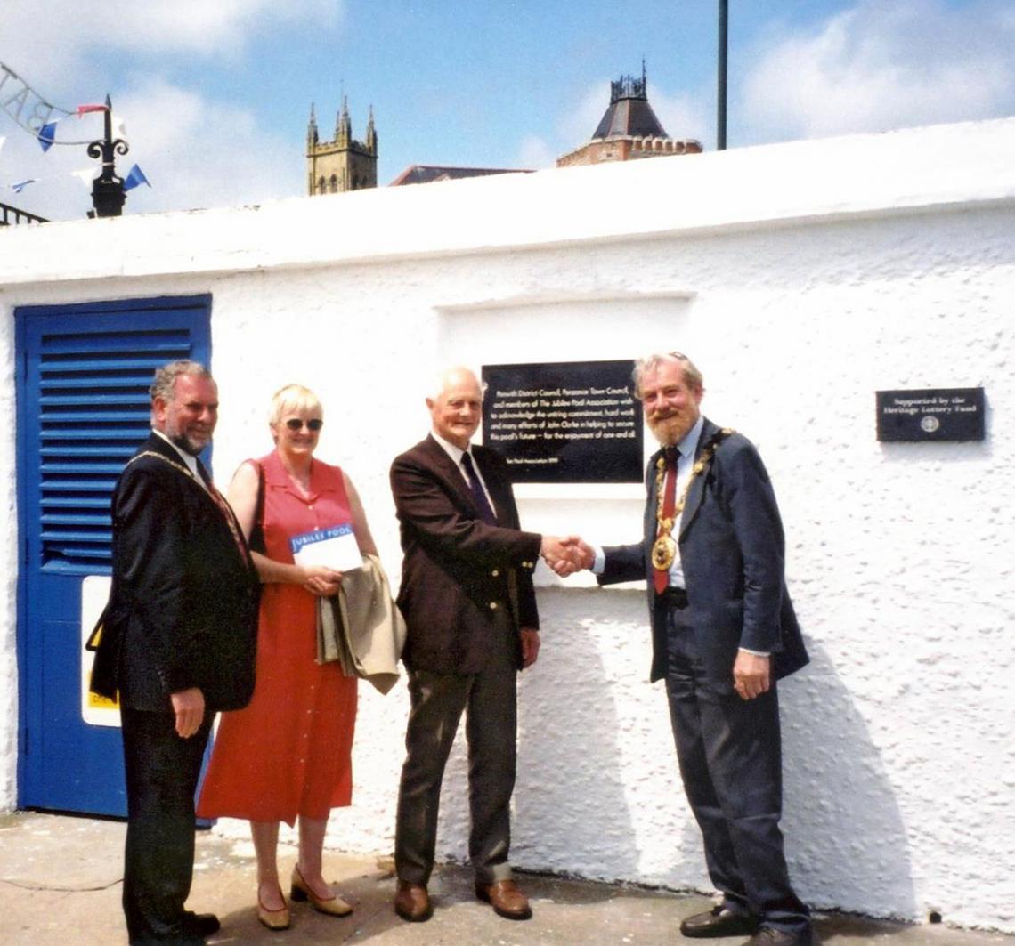 Mayor Mike Cotton with John Clarke