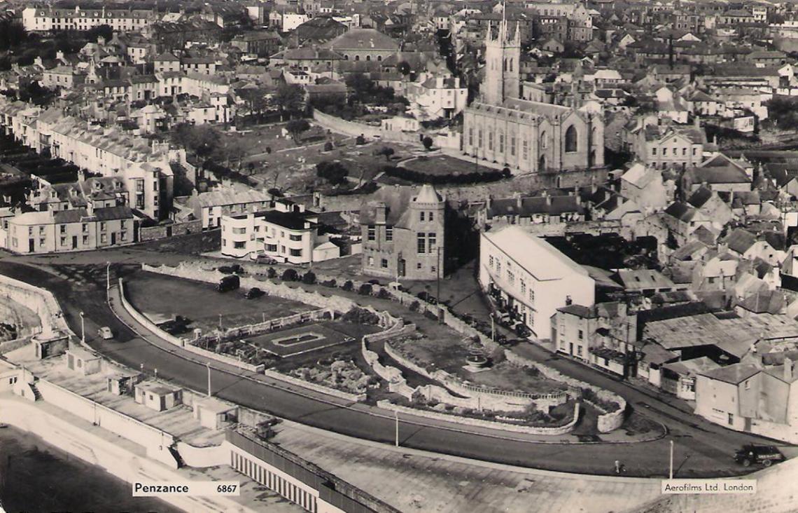 Aerial view of the Jubilee Pool and Penzance