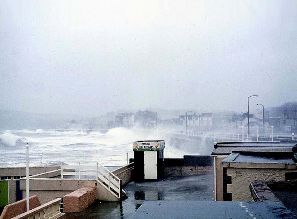 Promenade during a storm, Jubilee Pool walls visible (2 of 4)
