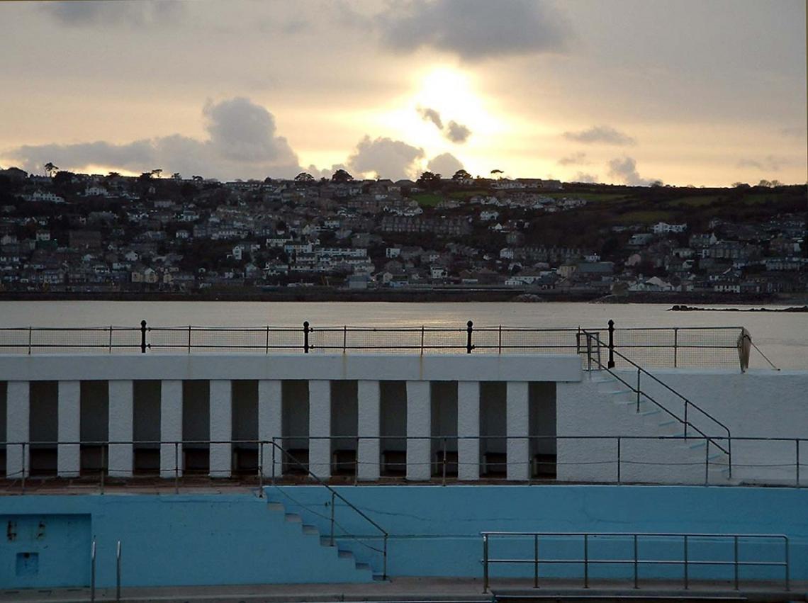 Jubilee Pool and sky, Newlyn in the backround