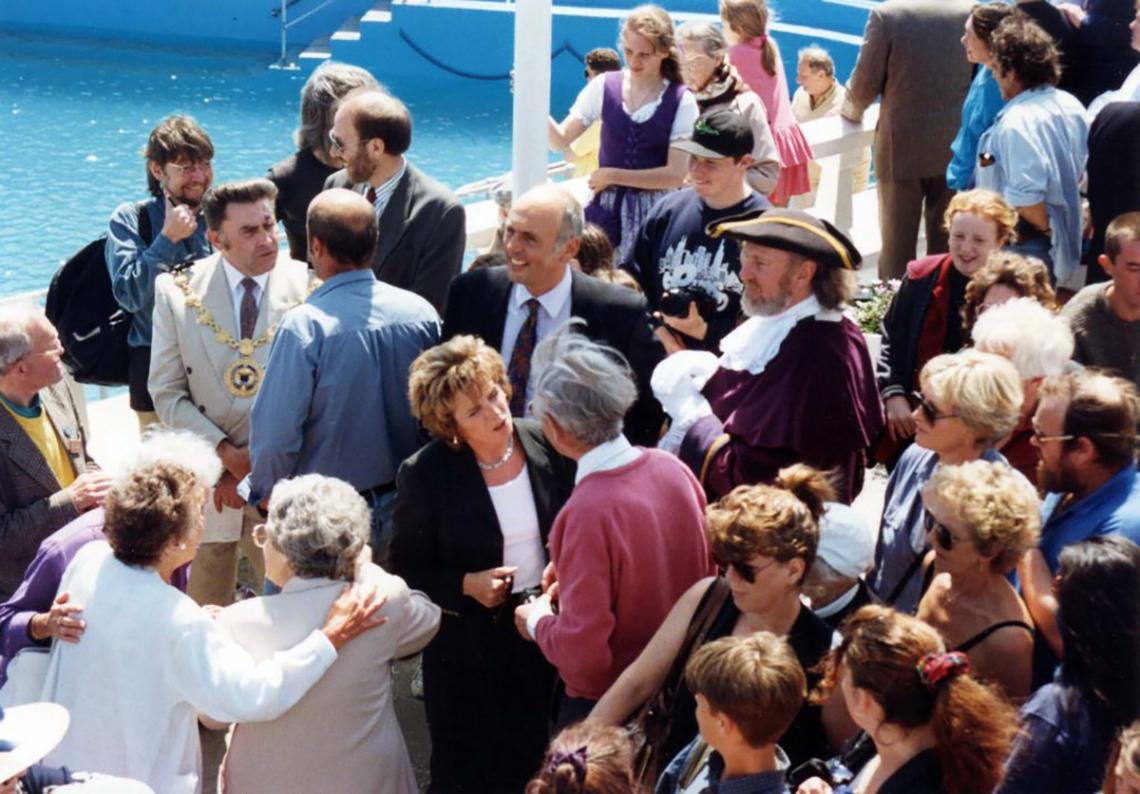 Local dignitaries at 'Grand Re-opening' of 1994 (1 of 2)