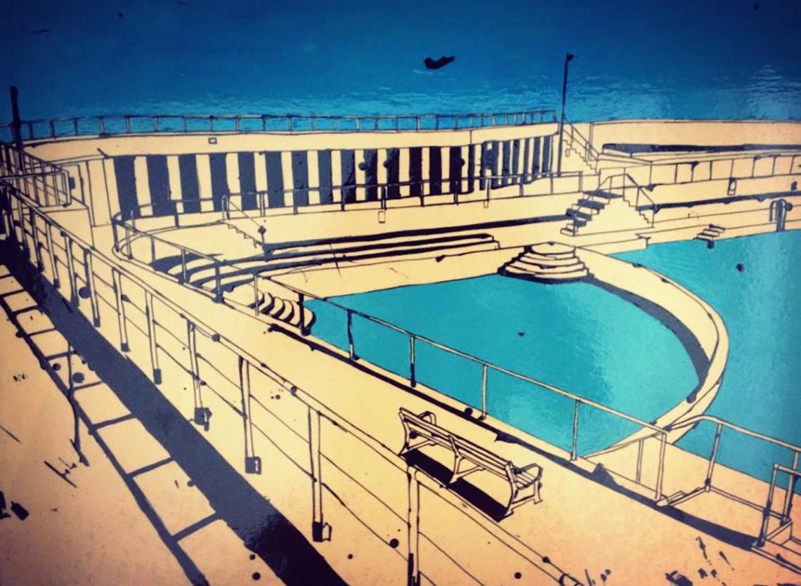 Drawing of the Jubilee Pool walkways