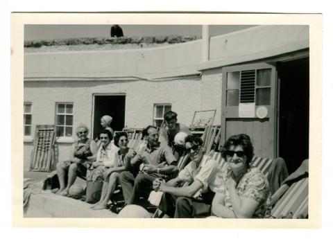 Parents watching the swimming