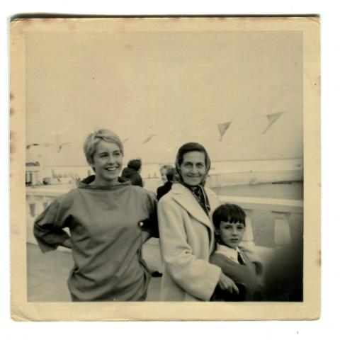 Michelle Carter with her mother and brother