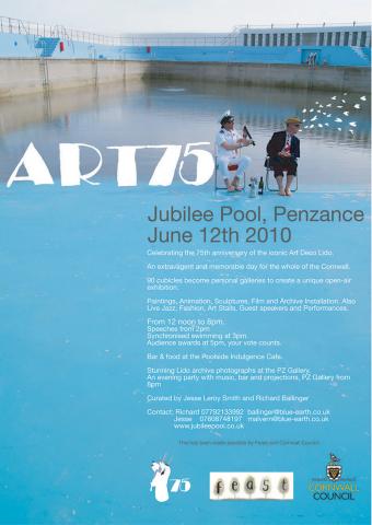 Poster for Art 75 at Jubilee Pool