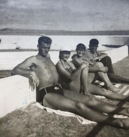 Relaxing at the pool