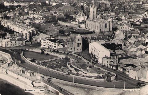 Aerial view of the Jubilee Pool and Penzance